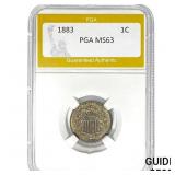 1883 Shield Nickel PGA MS63
