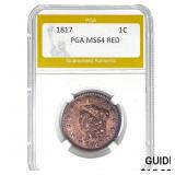 1817 1C PGA MS64 RED