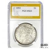 1892 $1 Morgan Dollar PGA MS63