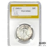 1945-S 50C PGA MS66