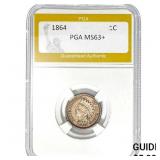 1864 1C Indian Head Cent PGA MS63+