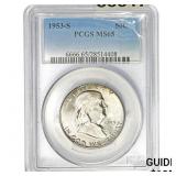 1953-S Franklin Half Dollar