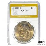 1978-D $1 Eisenhower Dollar PGA MS67