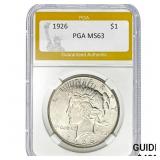 1926 $1 Peace Dollar PGA MS63