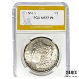 1882-S $1 PGA MS67 PL