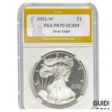 2001-W $1 PGA PR70 DCAM Silver Eagle