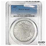 1897 Morgan Silver Dollar PCGS MS65