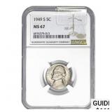 1949-S Jefferson Nickel NGC MS67