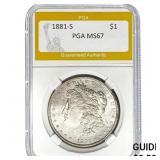 1881-S $1 PGA MS67