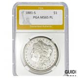 1881-S $1 PGA MS65 PL