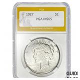 1927 $1 Peace Dollar PGA MS65