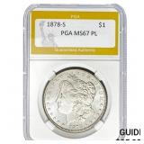 1878-S $1 PGA MS67 PL