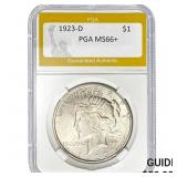 1923-D $1 Peace Dollar PGA MS66+