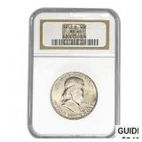 1951-D Franklin Half Dollar NGC MS65