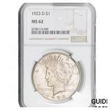 1923-D Peace Dollar