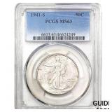 1941-S Walking Liberty Half Dollar
