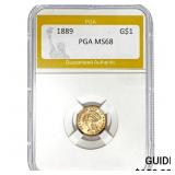 1889 G$1 PGA MS68