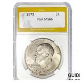 1973 $1 Eisenhower Dollar PGA MS66