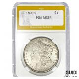 1890-S $1 PGA MS64