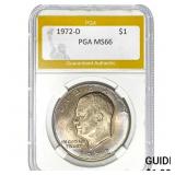 1972-D Eisenhower Dollar PGA MS66