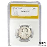 1935-D 25C PGA MS63