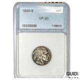 1925-S Buffalo Nickel NGC VF20