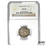 1913-D Type 1 Buffalo Nickel