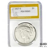 1927-S Peace Dollar PGA MS63