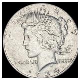 1934 Silver Peace Dollar CLOSELY UNCIRCULATED