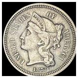 1873 Nickel Three-Cent Piece LIGHTLY CIRCULATED