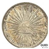 1904Mo AM Mexico Silver Peso CHOICE AU