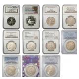 [11 Coins] 1989-2011 Mixed Silver Half Dollar Coin