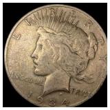 1934-S Silver Peace Dollar NEARLY UNCIRCULATED