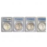 [4 Coins] 1887-1897 Morgan Silver Dollar PCGS XF/A