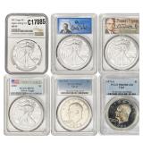 [6 Coins] 1973-2023  PCGS/NGC PR/MS67-70