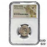 Roman Valerian I, AD 253-260 BI Dbl-Denarius NGC