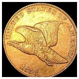 1858 Copper-Nickel Flying Eagle Cent CHOICE AU