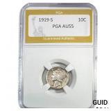 1919-S Mercury Silver Dime PGA AU55