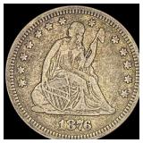 1876-S Silver Seated Liberty Quarter LIGHTLY CIRCU