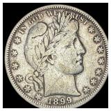 1899 Silver Half Dollar (Barber) LIGHTLY CIRCULATE