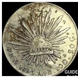 1895Mo AB Mexico Silver 8 Reales CLOSELY UNCIRCULA