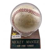 Mickey Mantle-Yankees Signed Baseball