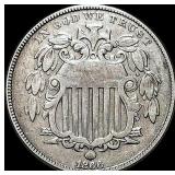 1866 Shield Nickel NEARLY UNCIRCULATED