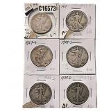 [6] Silver Walking Liberty 50C