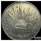 1892Zs FZ Mexico Silver 8 Reales CHOICE AU