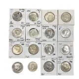[16 Coins]1964-1976 Kennedy Half Dollar