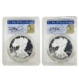[2 Coins]2018/2019-W Silver Eagle PCGS PR70 DCAM