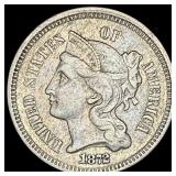 1872 Nickel Three-Cent Piece CLOSELY UNCIRCULATED