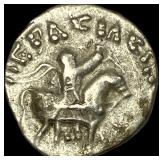 Indo-Sythian 58-12 BC Silver Drach NEARLY UNCIRCU