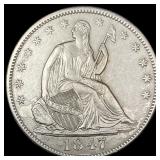1847 Silver Half Dollar (Seated Liberty) CLOSELY U